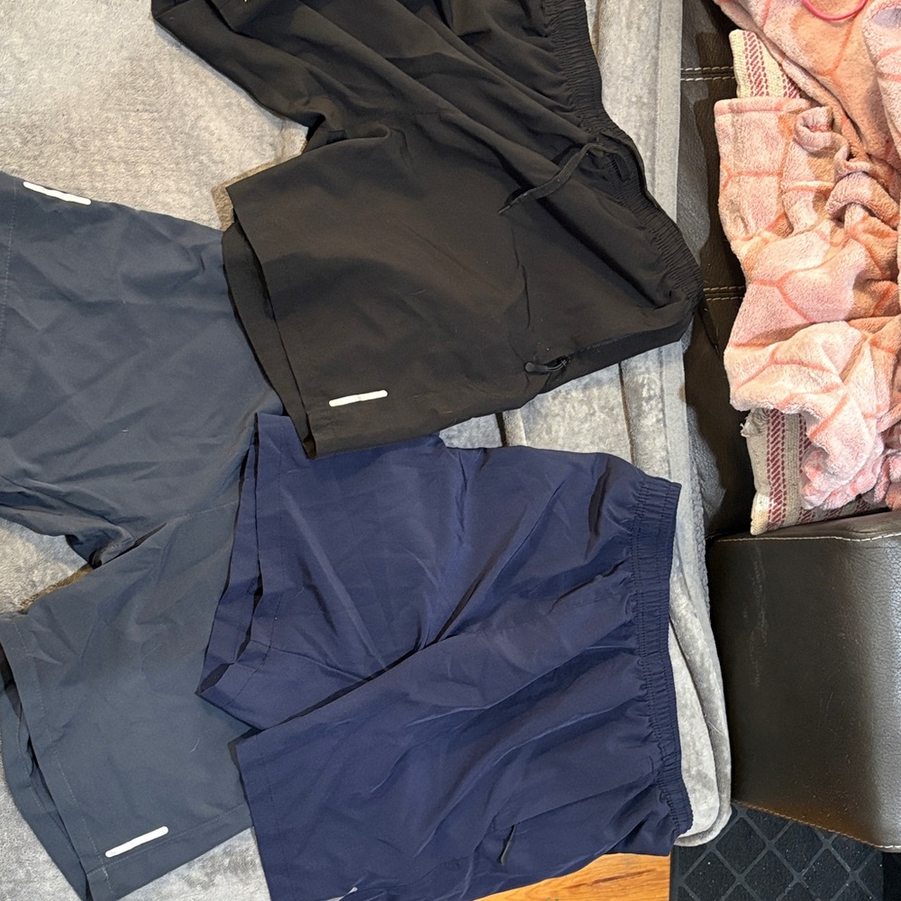 Set of Black and Navy Athletic Shorts